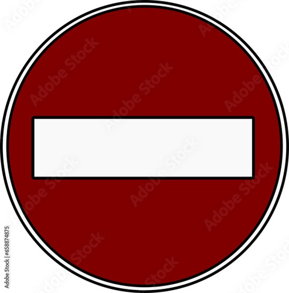 Obraz traffic sign symbol no entry