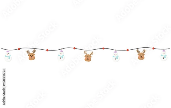 Obraz Christmas border decorations