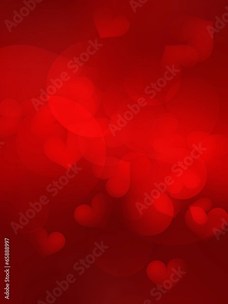 Obraz Valentine's day background with hearts.