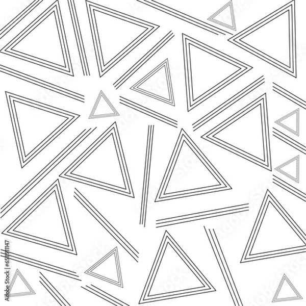 Obraz Triangle Line art Pattern design