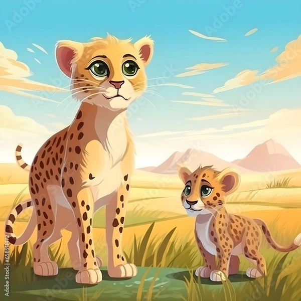 Fototapeta leopard in the forest