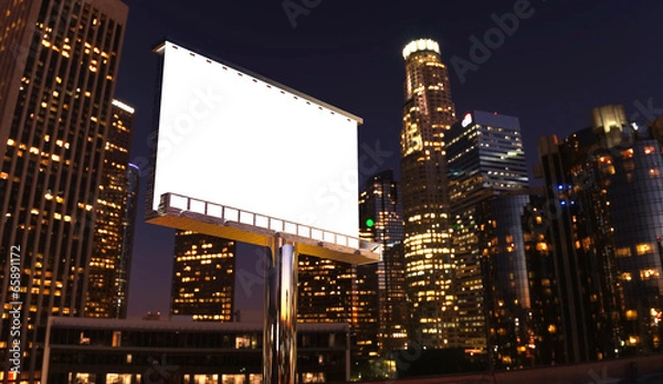 Fototapeta billboard in night city