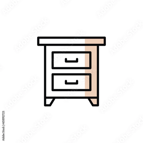 Fototapeta Drawer Icon Vector Design Illustration