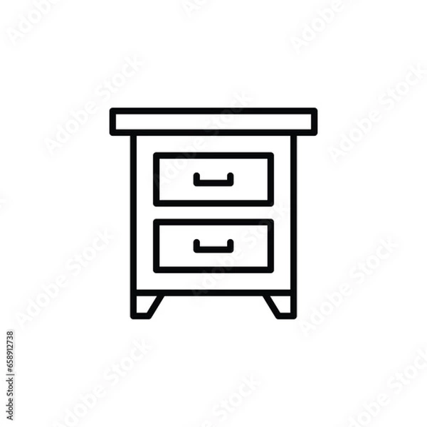 Fototapeta Drawer Icon Vector Design Illustration