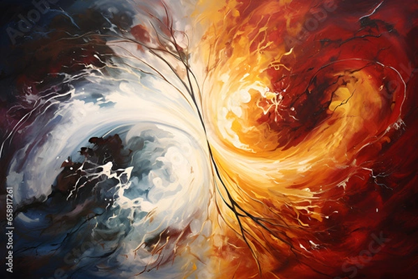 Fototapeta background with fire