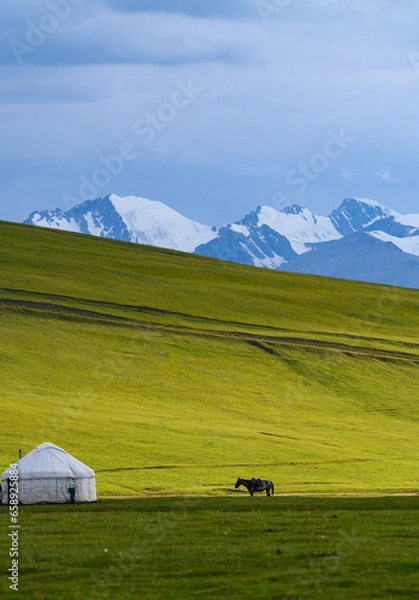 Obraz landscape with a barn