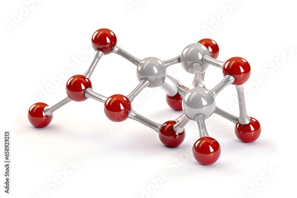 Fototapeta molecule 3d render AI Generative