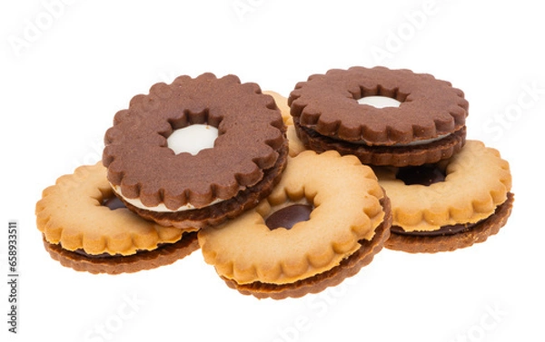 Fototapeta double cookies isolated