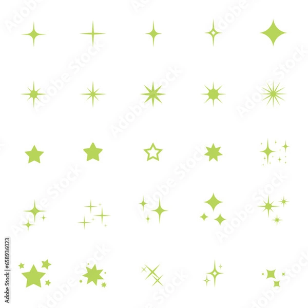 Fototapeta star icon pack. star symbol pack. isolated background. cute and minimalist.