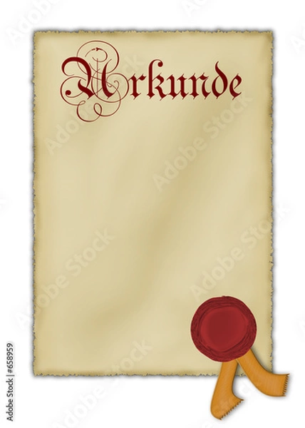Obraz urkunde mit siegel