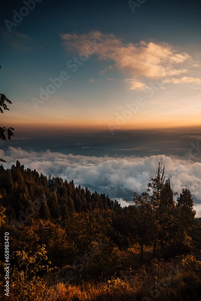 Obraz sunset in the mountains