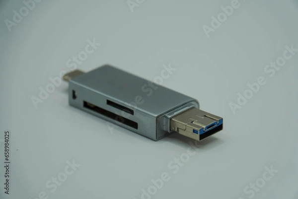 Fototapeta usb flash memory, USB Type C Card Reader