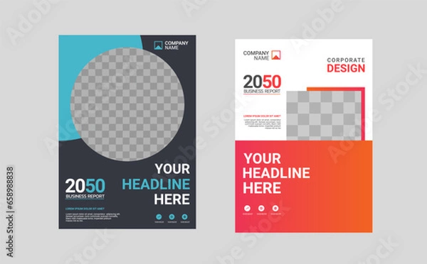 Fototapeta Modern business annual report template