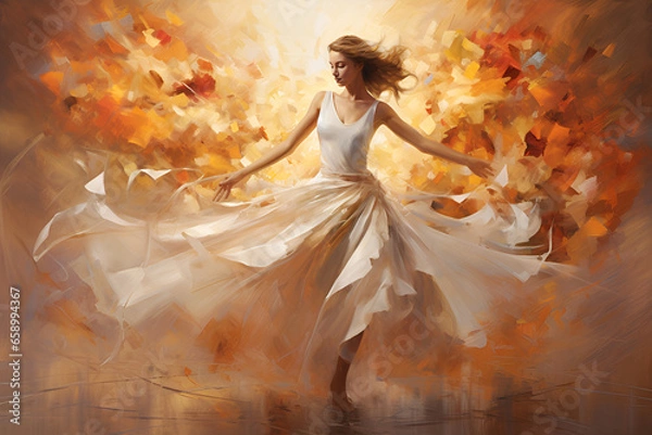 Fototapeta woman in forest