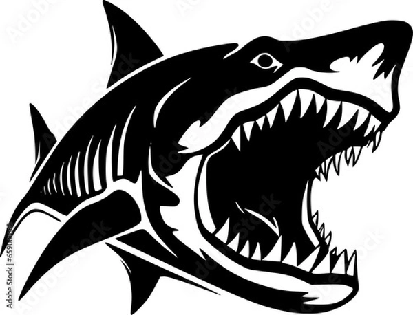 Obraz Shark - Minimalist and Flat Logo - Vector illustration