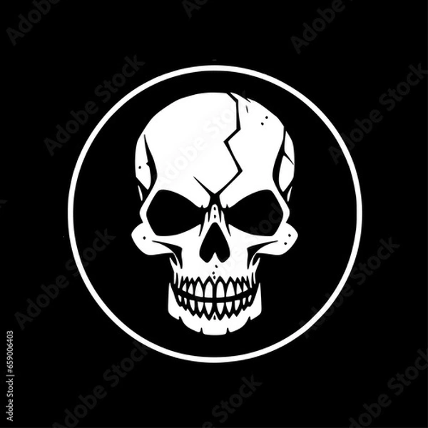 Fototapeta Skull | Minimalist and Simple Silhouette - Vector illustration