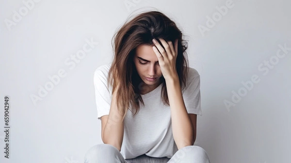 Obraz Picture portraying a woman in the depths of depression.
