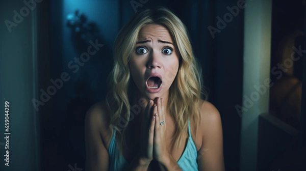 Obraz Picture showcasing scared women's reactions.
