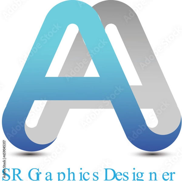 Obraz 3d blue letter a
