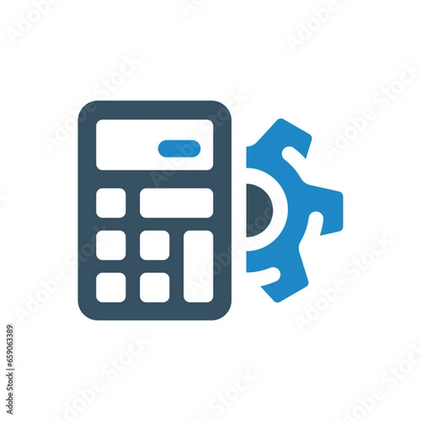 Fototapeta calculator setting icon vector illustration