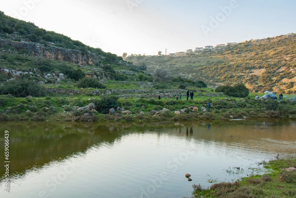 Obraz The beautiful Wadi Qana in Palestine