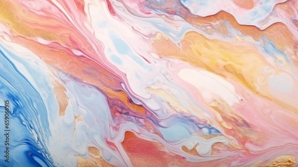 Fototapeta iridescent light marble watercolor backgrounds in pin.Generative AI