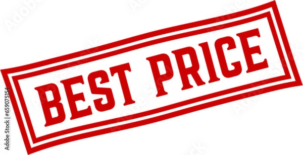 Obraz Best price square grunge stamp, Red label stamp vector