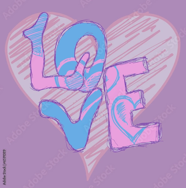 Obraz grafiti de amor