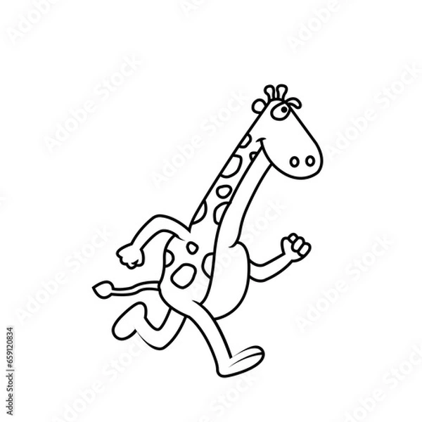 Obraz  baby jiraf  vector illustration.