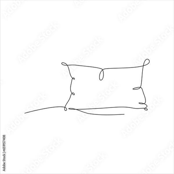 Obraz Continuous line art of pillow