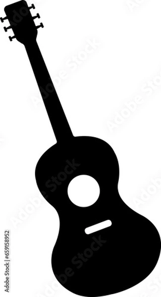 Fototapeta vector illustration of a guitar on a transparent background