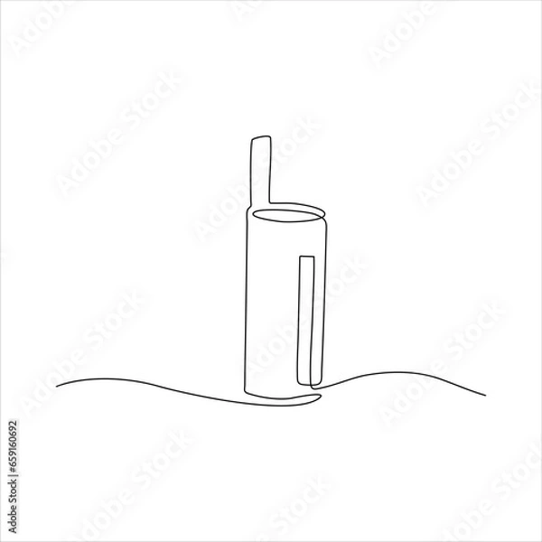 Fototapeta Continuous line art of kentongan
