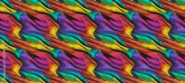 Obraz Dynamic Geometric Abstraction: Seamless Patterns with Radiant Gradient, Perfect for Web and Poster Design