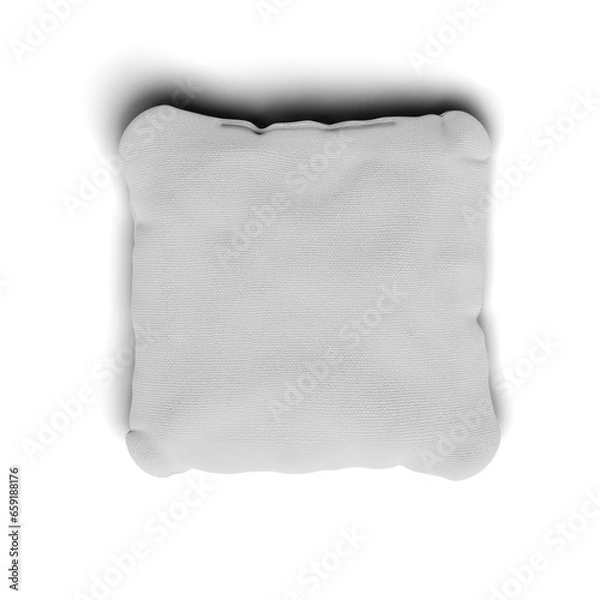 Fototapeta 3d rendering illustration of a cornhole bag top view isolated on transparent background