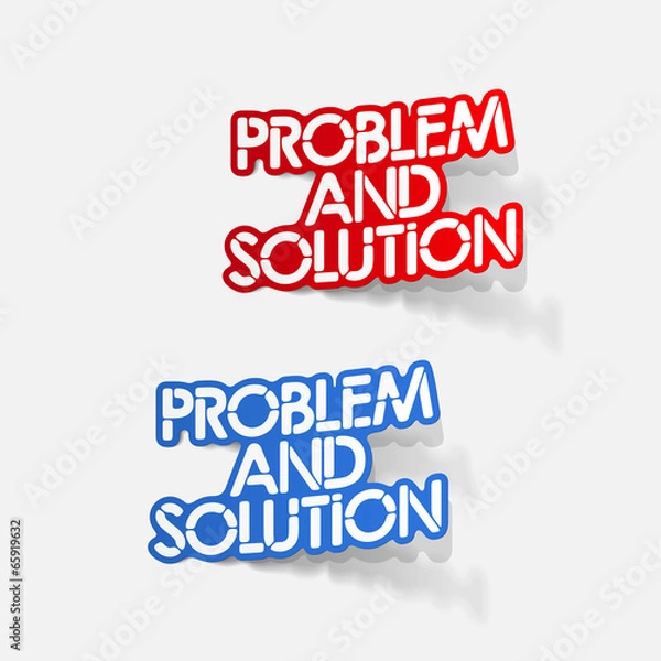 Fototapeta realistic design element: problem and solution