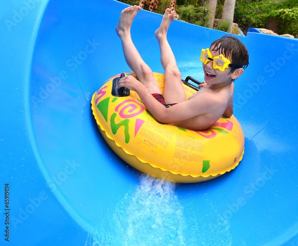Obraz Boy at aqua park