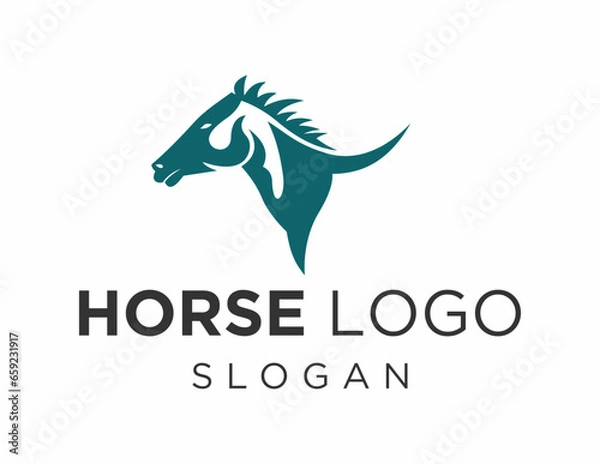 Fototapeta Logo about Horse on a white background. created using the CorelDraw application.