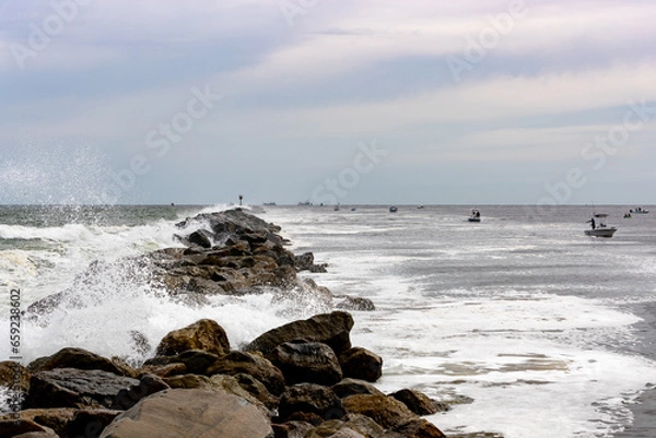 Obraz waves and rocks