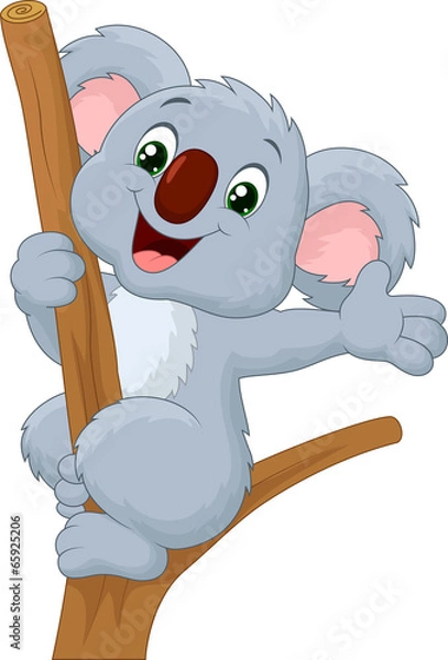 Obraz Śliczna koala macha ręką