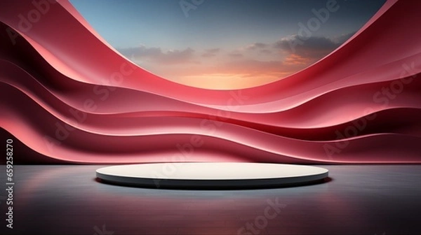 Fototapeta Embarking on a Journey: Exploring Artistic Wave Designs for Business Concepts with Vibrant Colors and Futuristic Vectors, generative AI