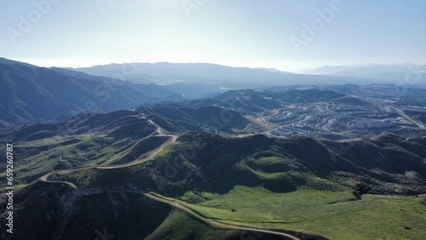 Fototapeta landscape with clouds