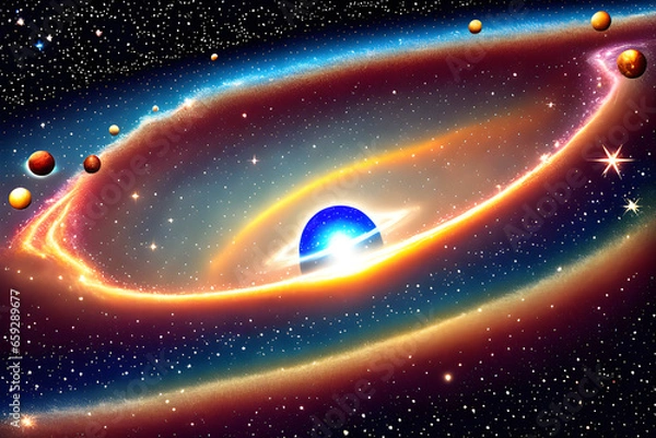 Fototapeta planet with space
Generative AI