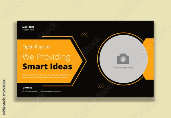 Fototapeta Video thumbnail and banner design for business workshop