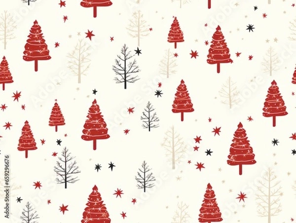 Obraz snow winter seamless pattern template