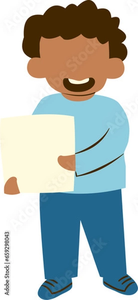 Obraz A boy doing presentation 