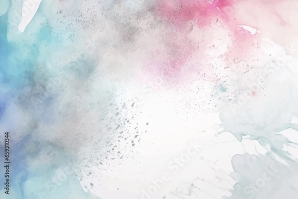 Fototapeta Abstract splashed watercolor textured background