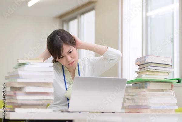 Obraz 忙しいビジネスウーマン