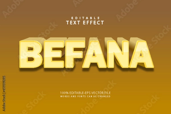 Obraz Befana editable text effect 3 dimension modern style