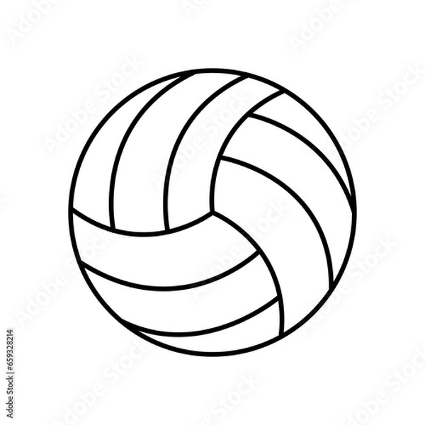 Fototapeta Volleyball icon isolated on transparent background.