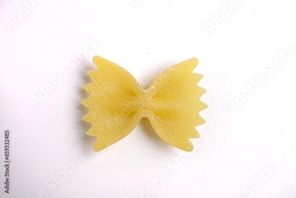 Fototapeta durum wheat pasta on white background top view